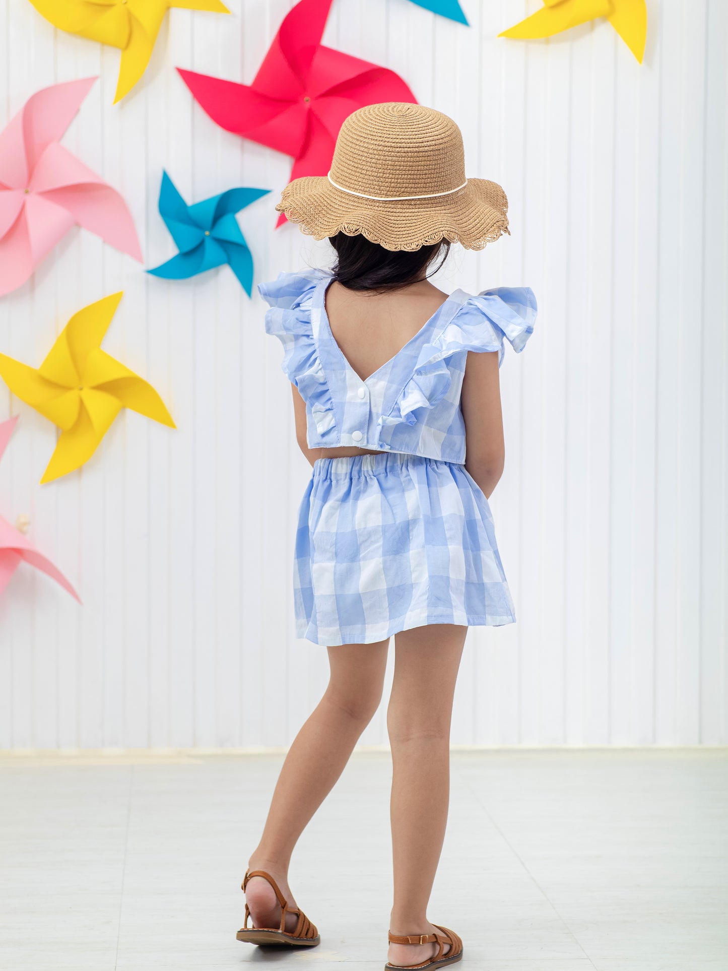 Malia Coords in Blue Gingham