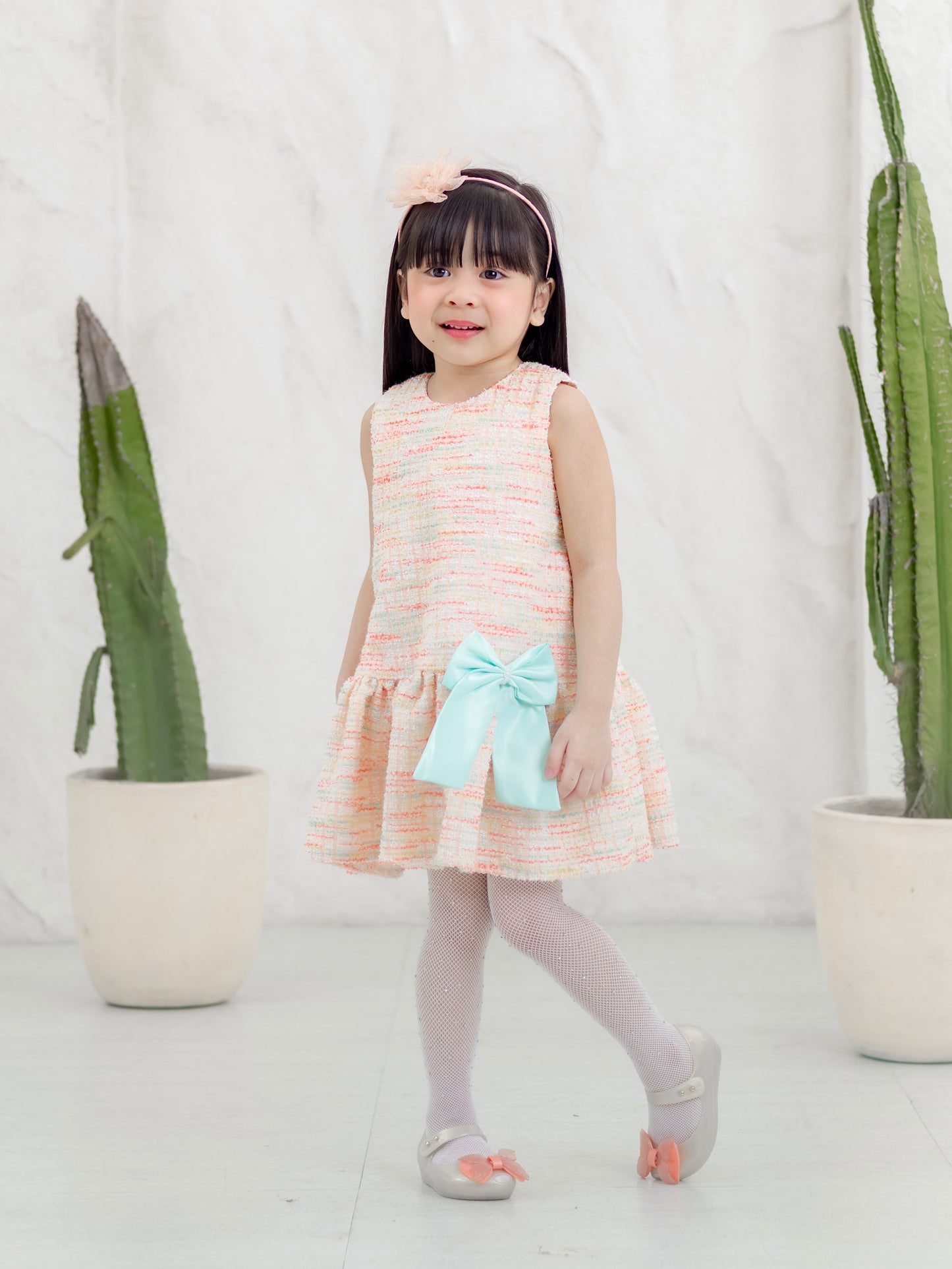 Tweed Harper Dress in Cotton Candy