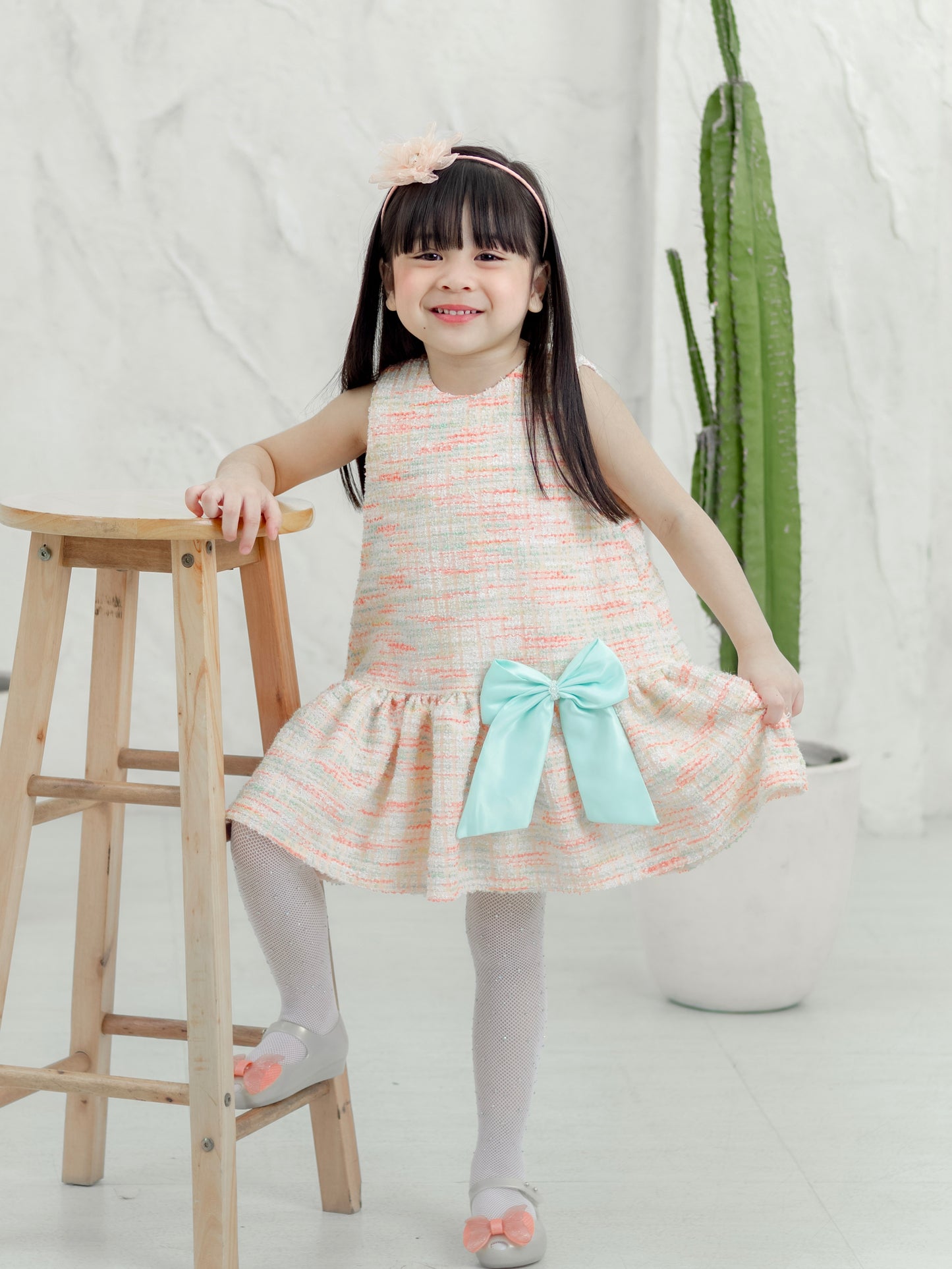 Tweed Harper Dress in Cotton Candy