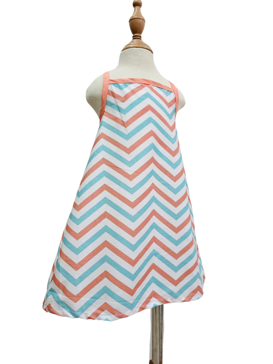 Rae Dress in Chevron Print
