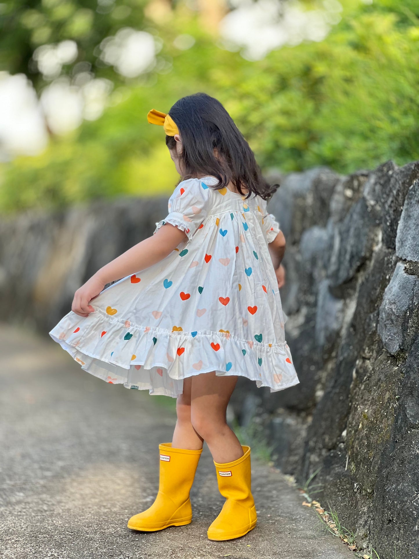 Penelope Dress - Colorful Hearts