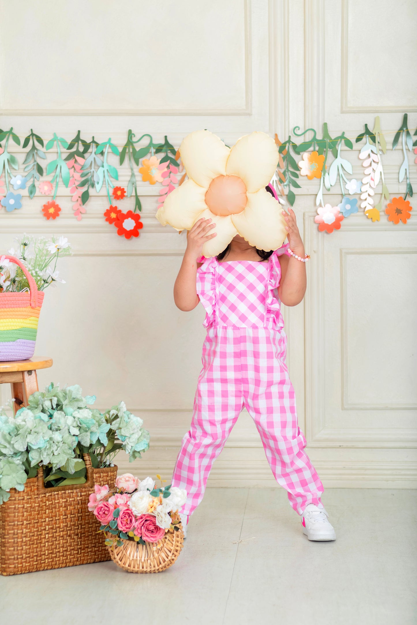 Gabby Romper in Pink Gingham