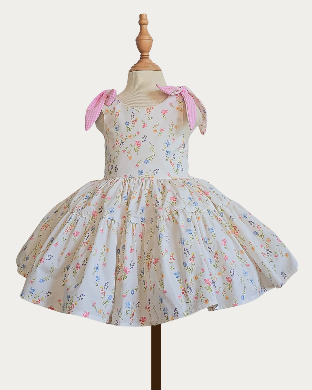 Maxene Dress - Floral and Gingham with petticoat