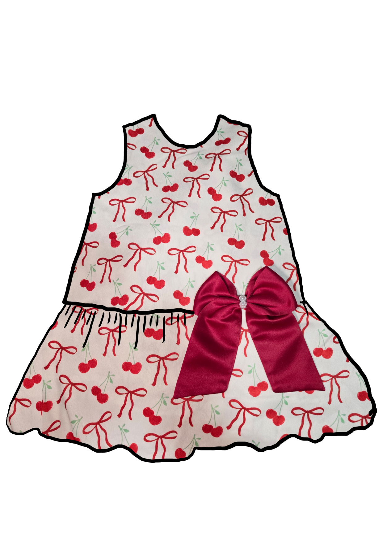 PREORDER Harper Dress in Cherry Coquette (shipping in 2-3 weeks)