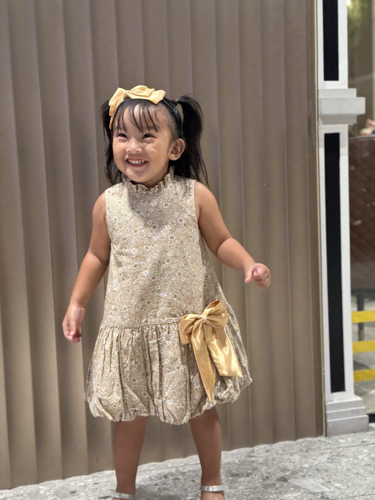 Heleina Bubble Dress in Rustic Romance (Earth Tones)