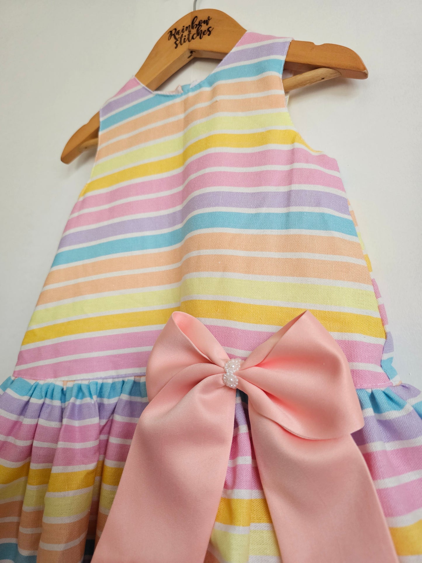 Harper Dress in Pastel Lines