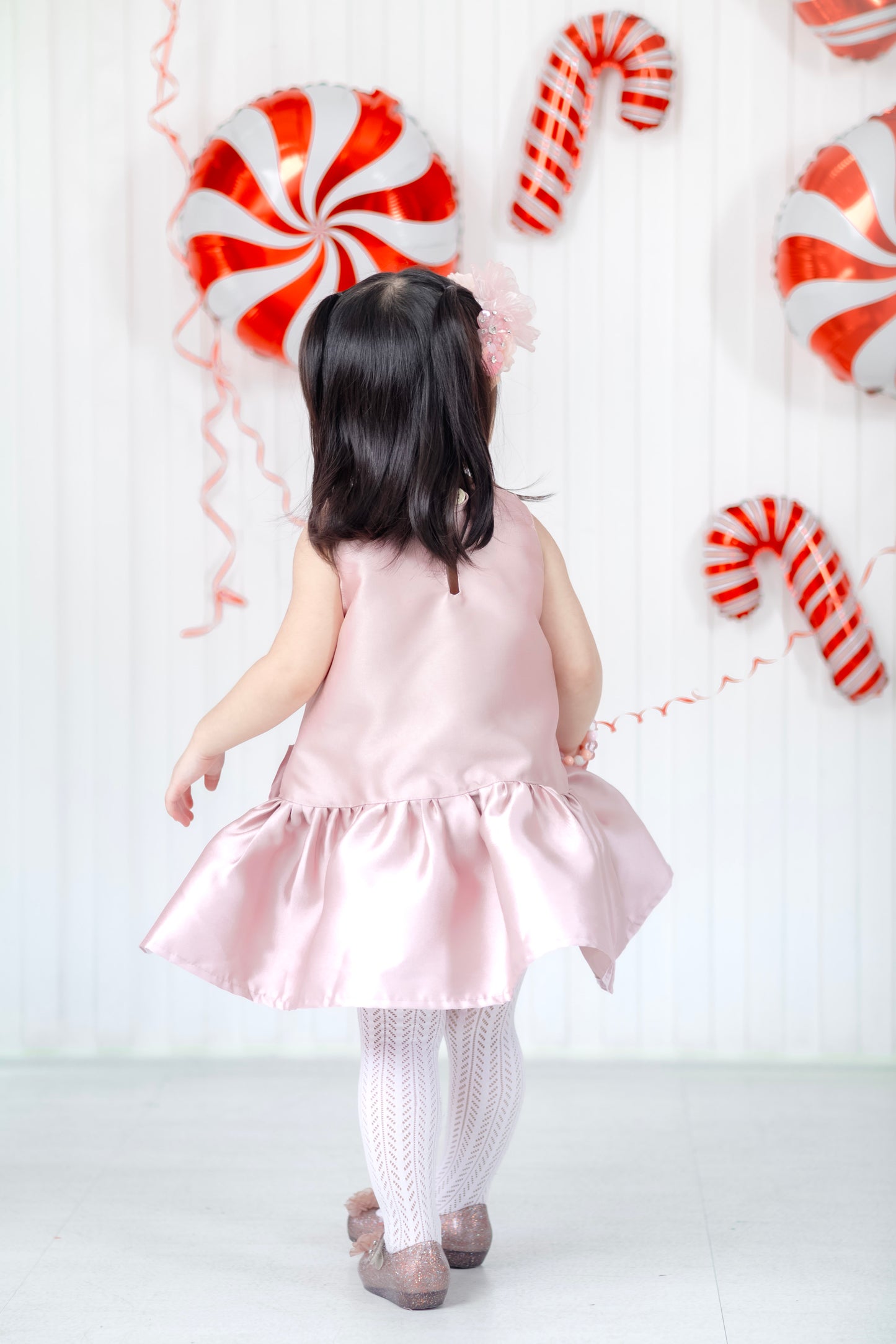 Luxe Harper Dress in Blush Mikado