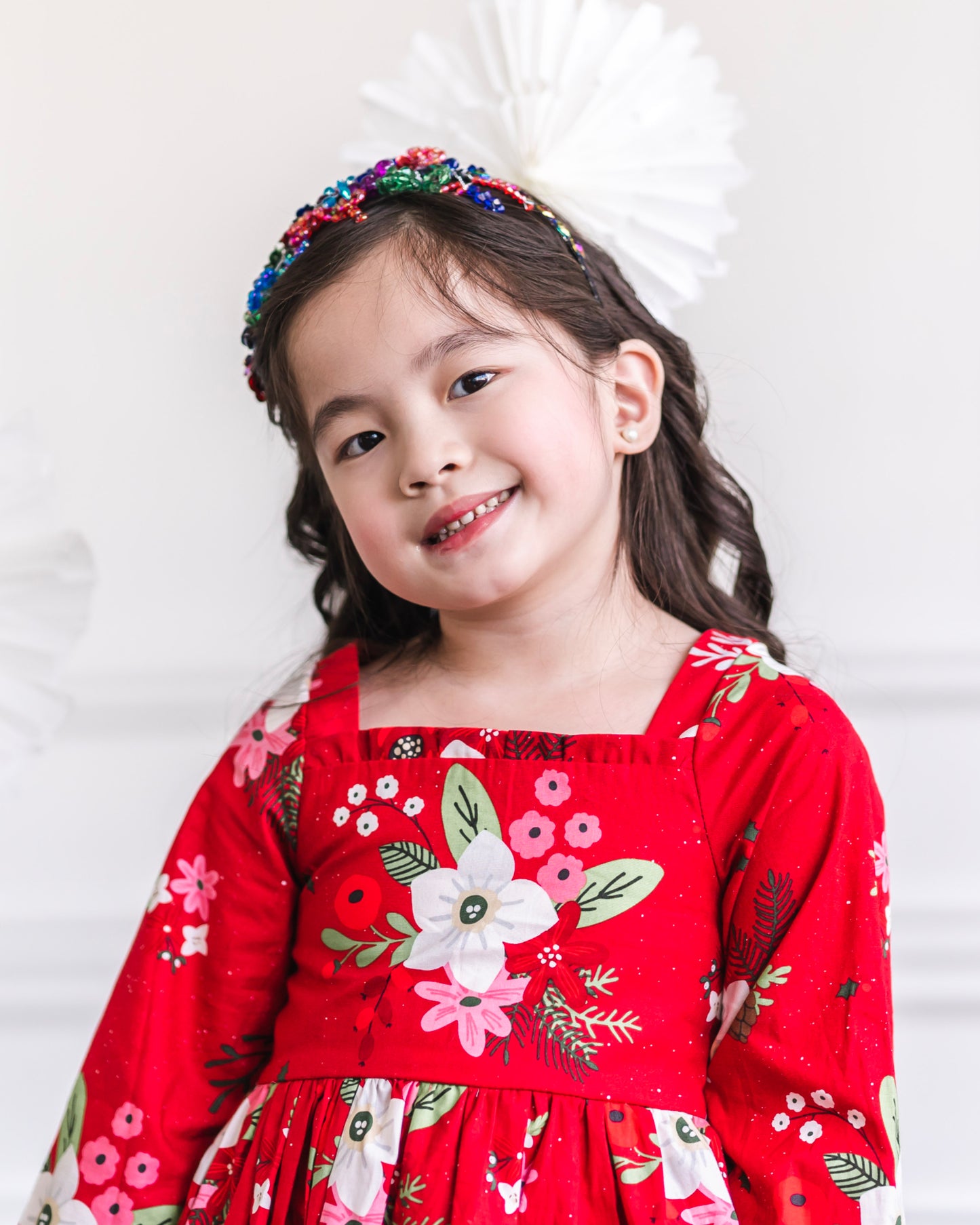 Julia Dress in Red Floral