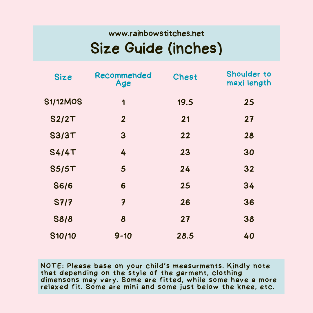 Size Chart - Kids