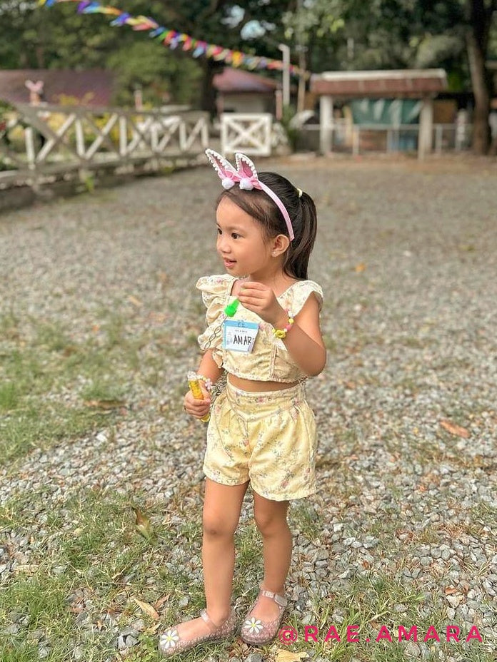 Ada Coords in Yellow Floral Eyelet