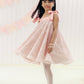 Camila Dress in Sparkly Blush Fabric