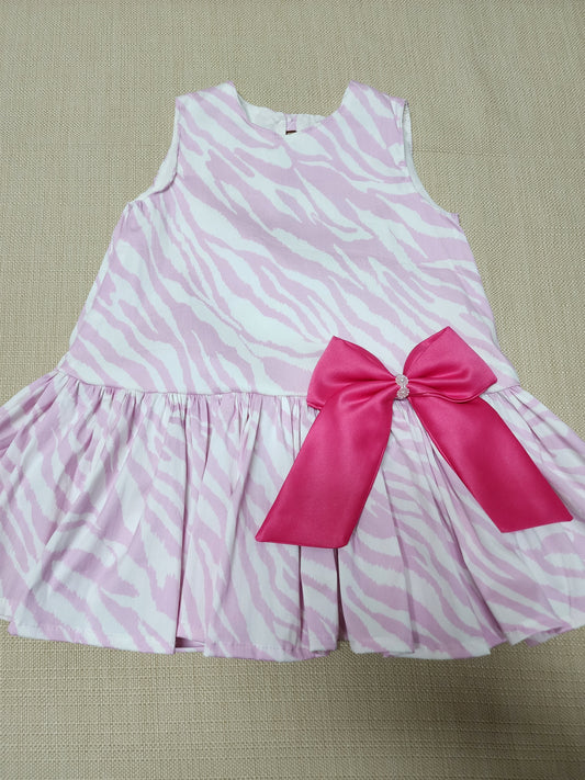 Harper Dress in Pink Zebra