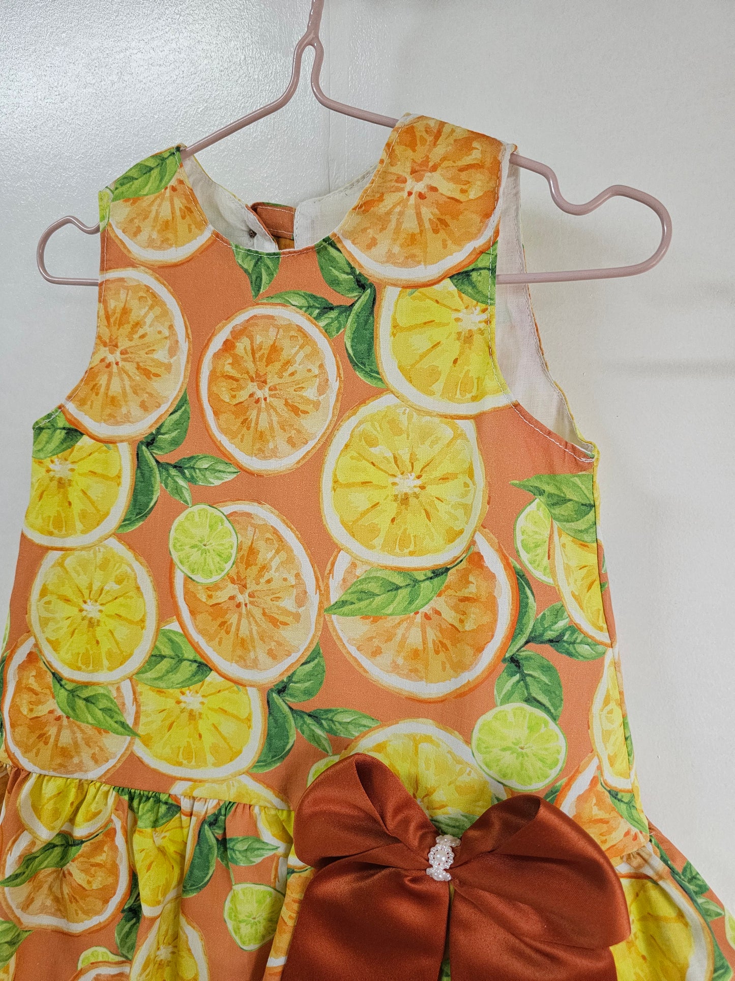 Heleina Bubble Dress in Citrus Orange (version 2)