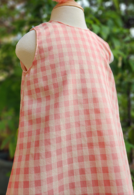 Harper Dress - Peach Linen