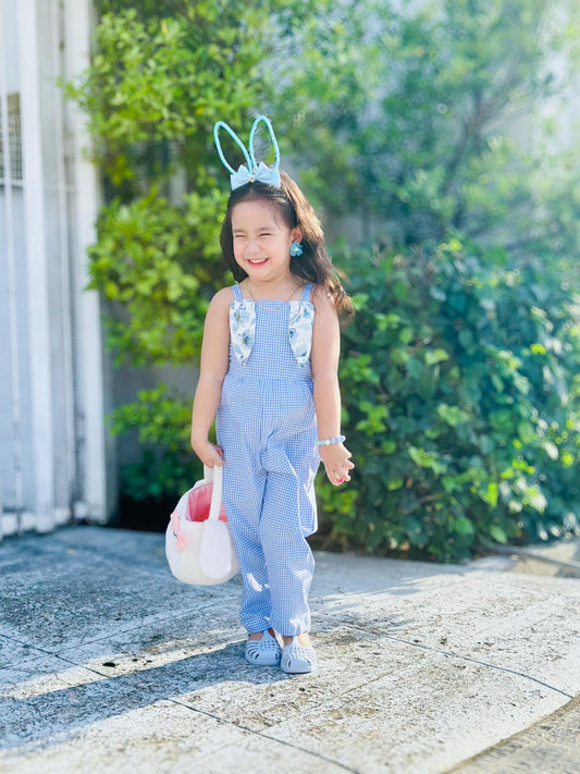 Gabby Romper - Blue Gingham