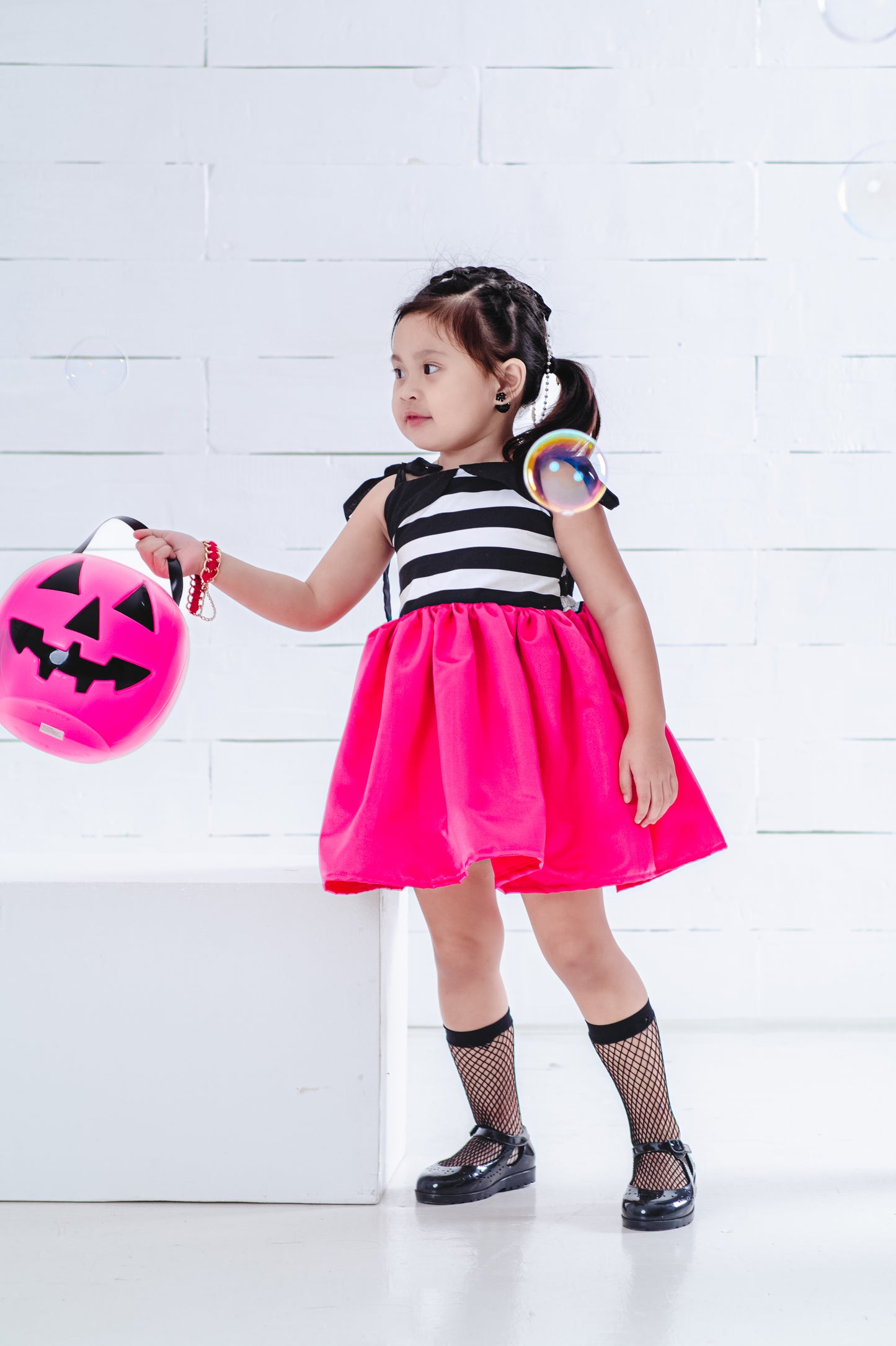 Pinktastic Zoe Dress in Duchess Satin (onhand)