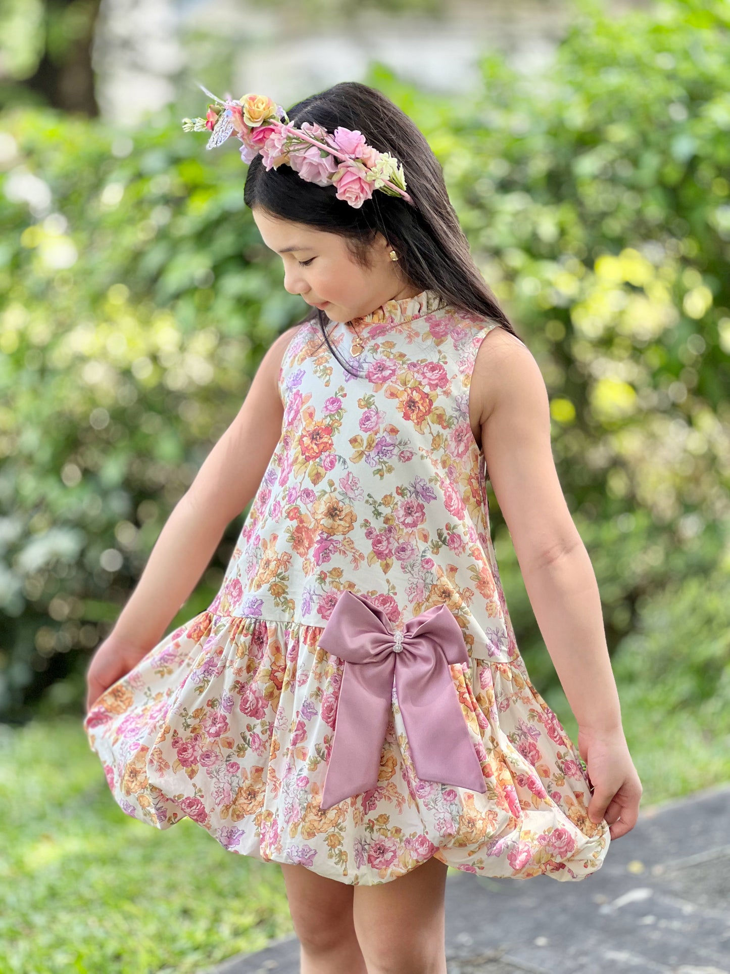 Heleina Bubble Dress in Vintage Garden
