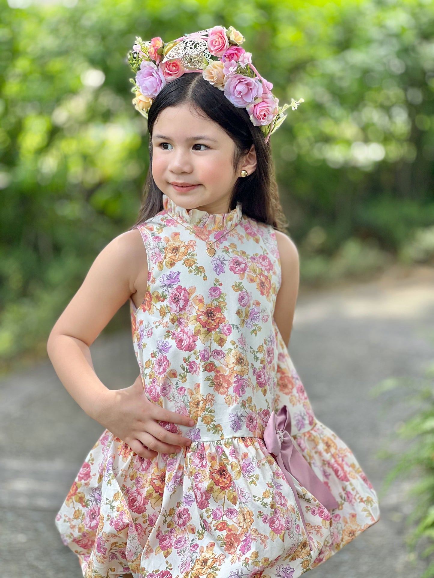 Heleina Bubble Dress in Vintage Garden