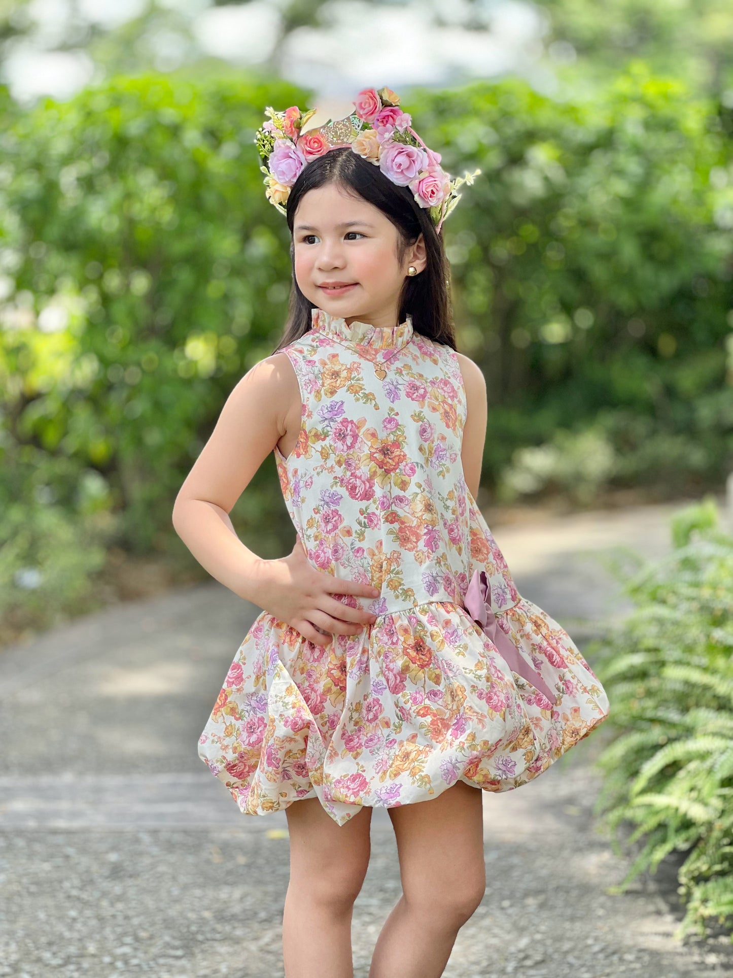 Heleina Bubble Dress in Vintage Garden