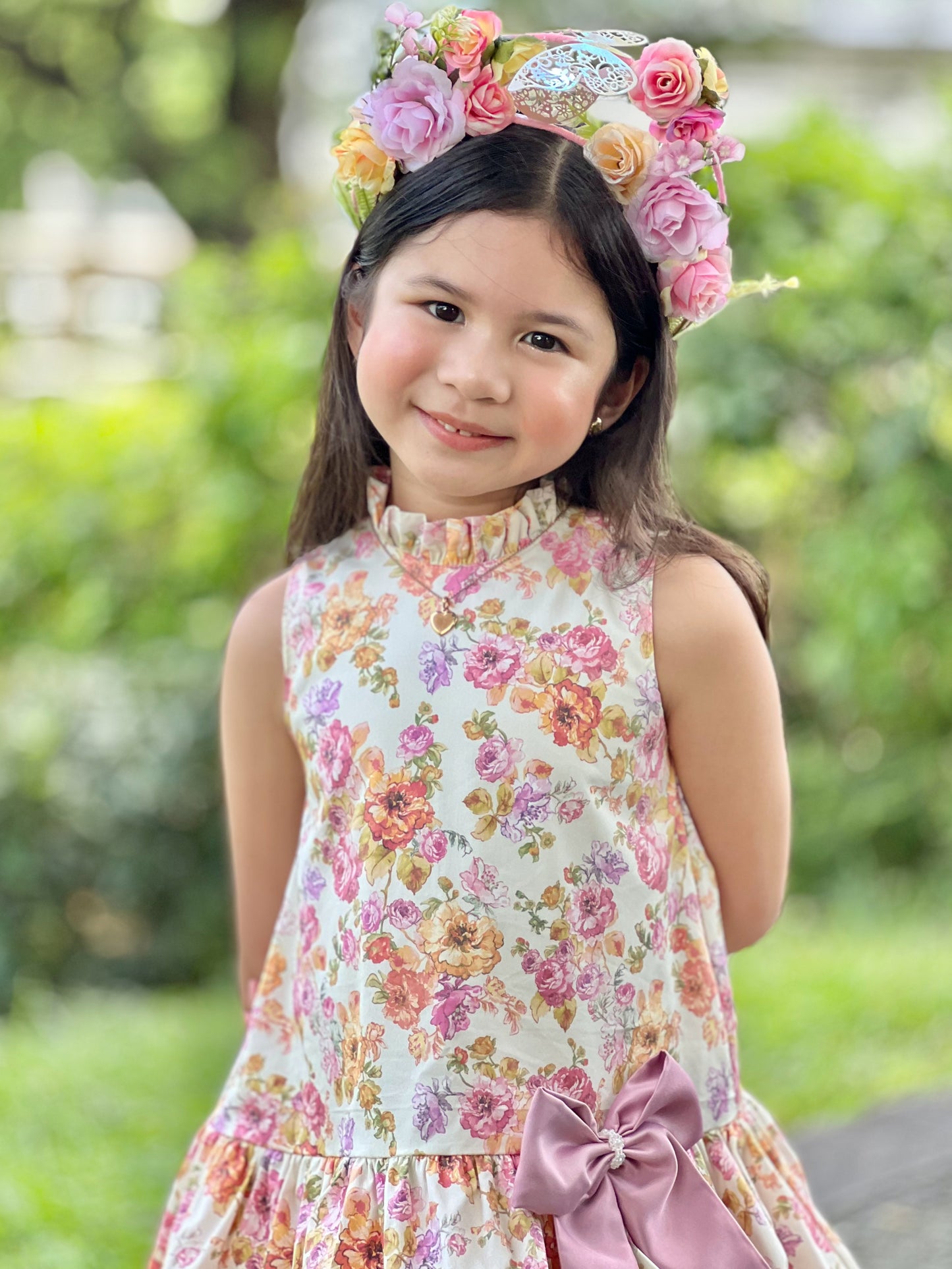 Heleina Bubble Dress in Vintage Garden