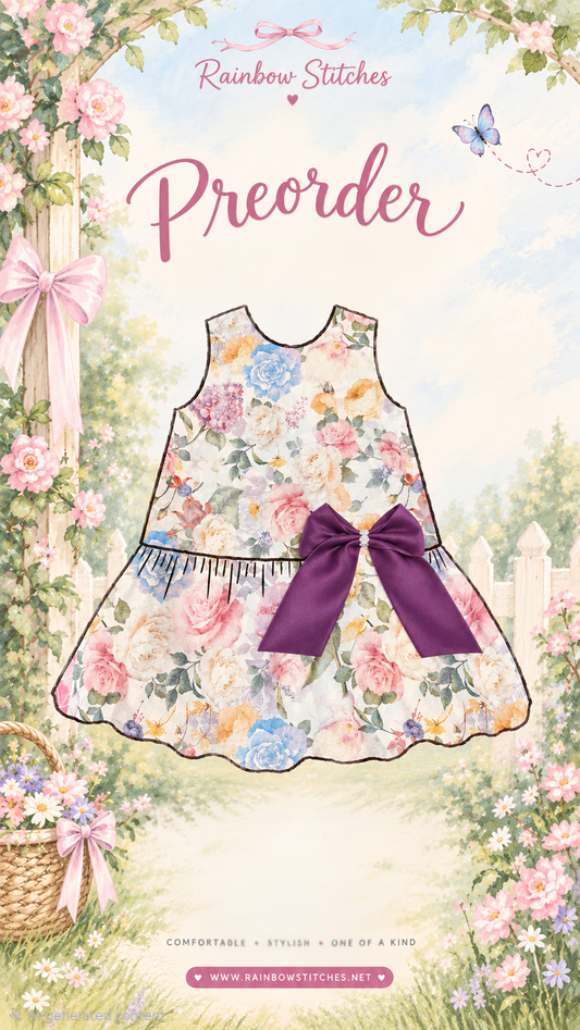 PREORDER Harper Dress in Spring Garden (Shipping 2-3 weeks)