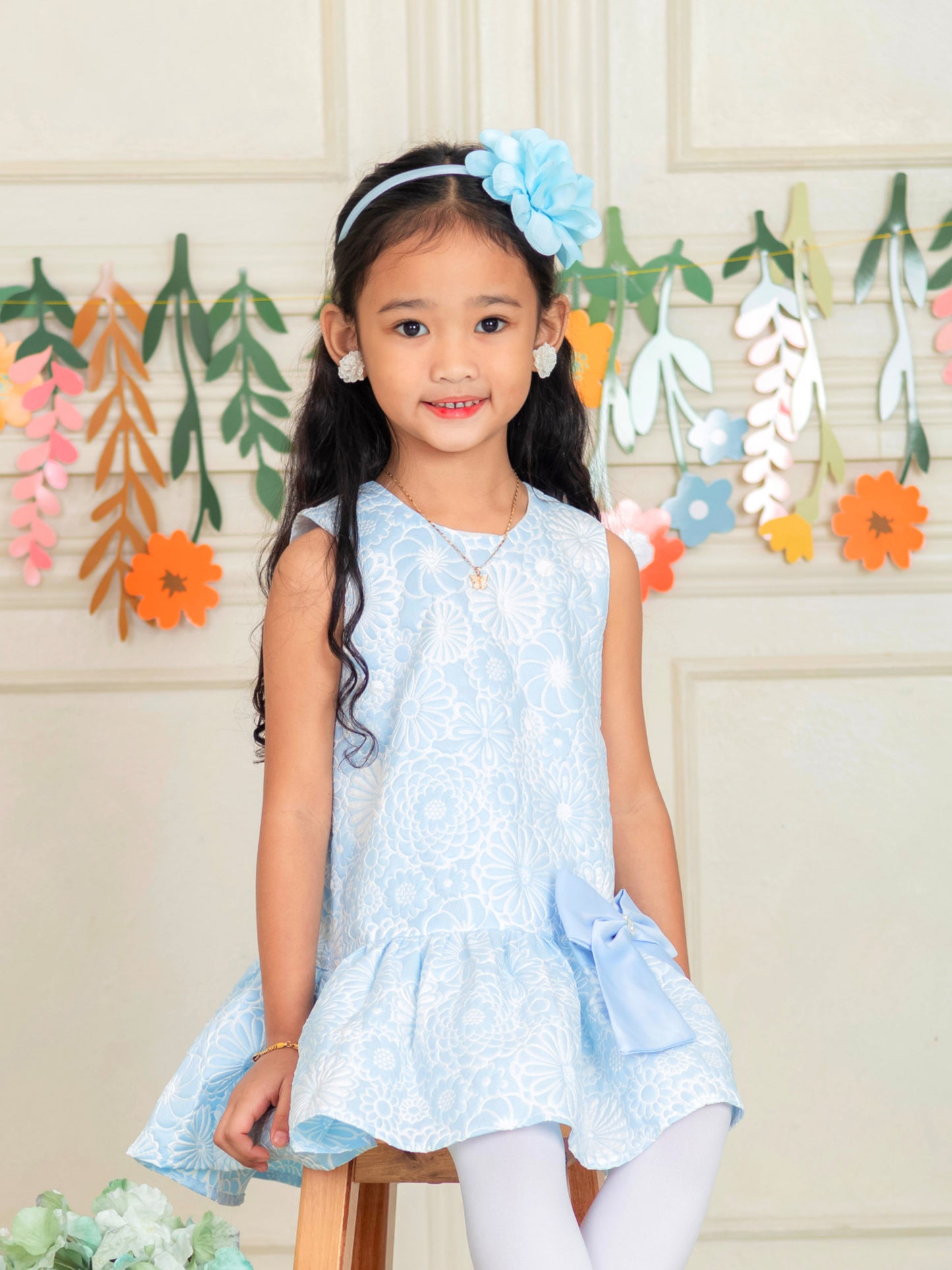 Harper Dress in Powder Blue Rosa