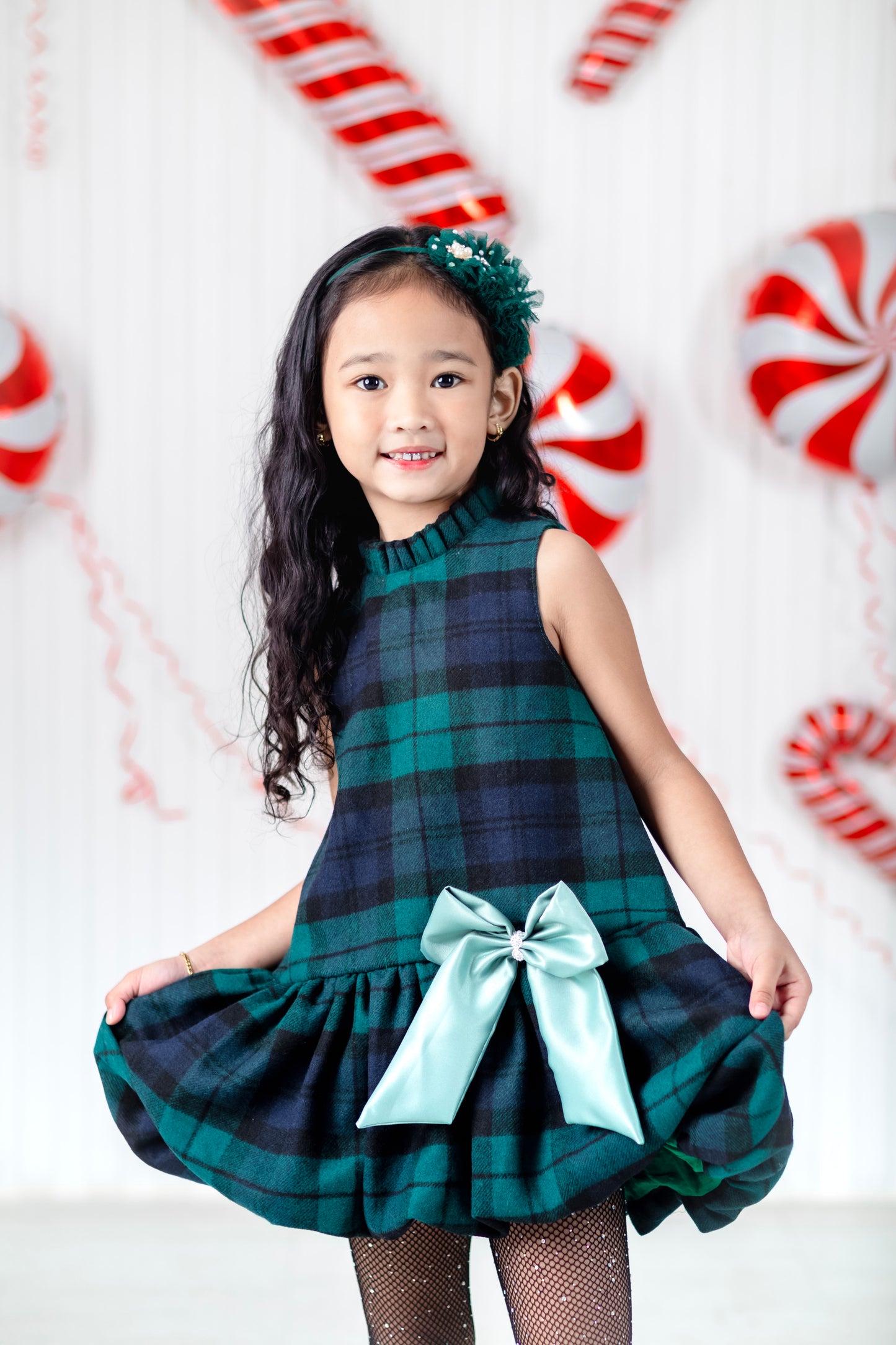 Heleina Bubble Dress in Plaid