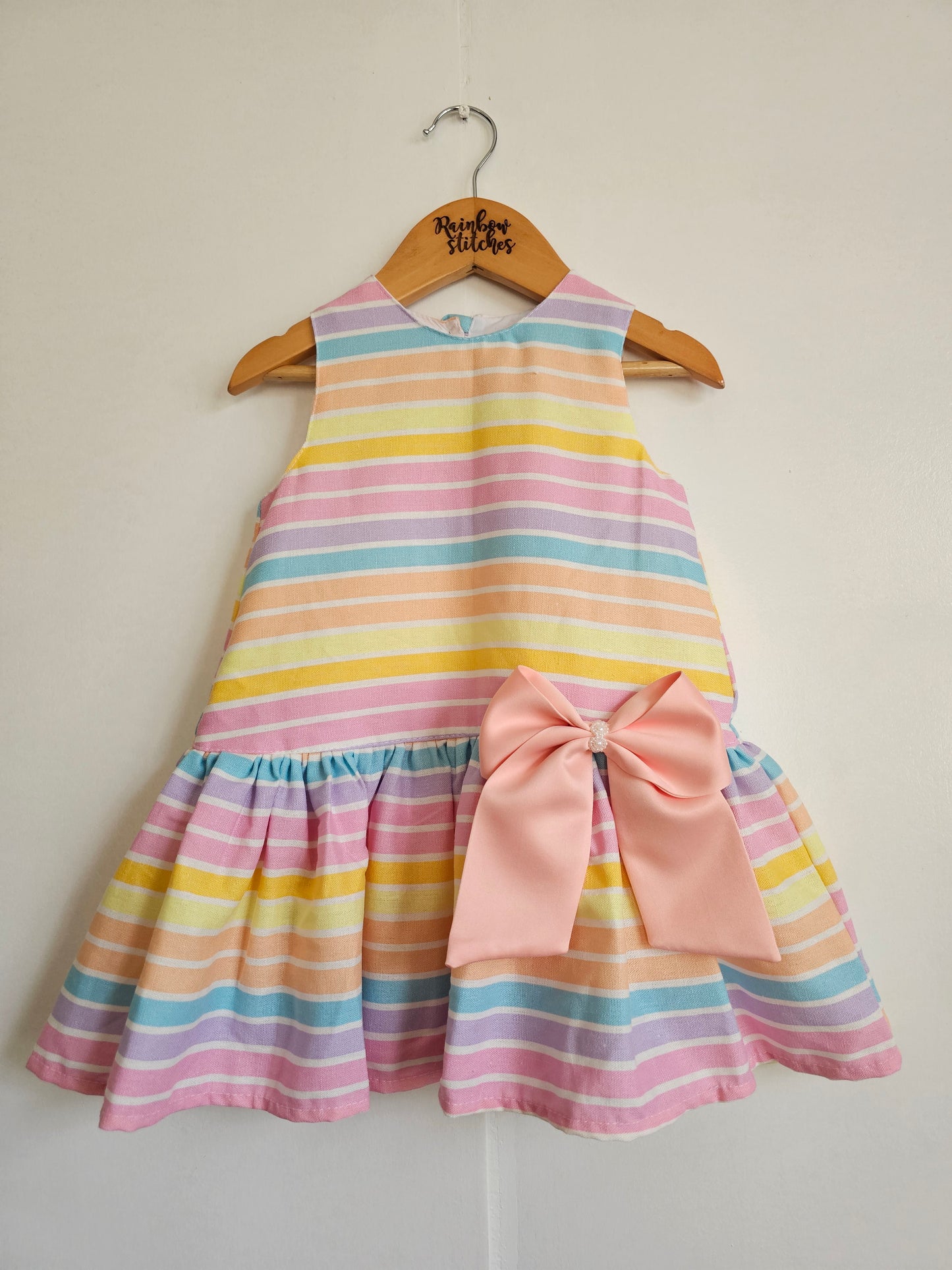Harper Dress in Pastel Lines