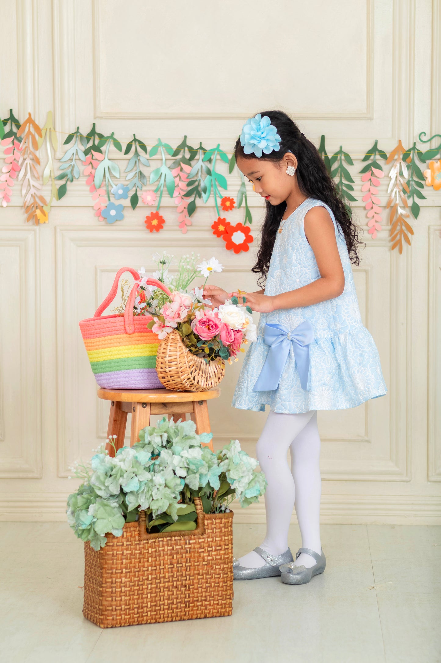 Harper Dress in Powder Blue Rosa