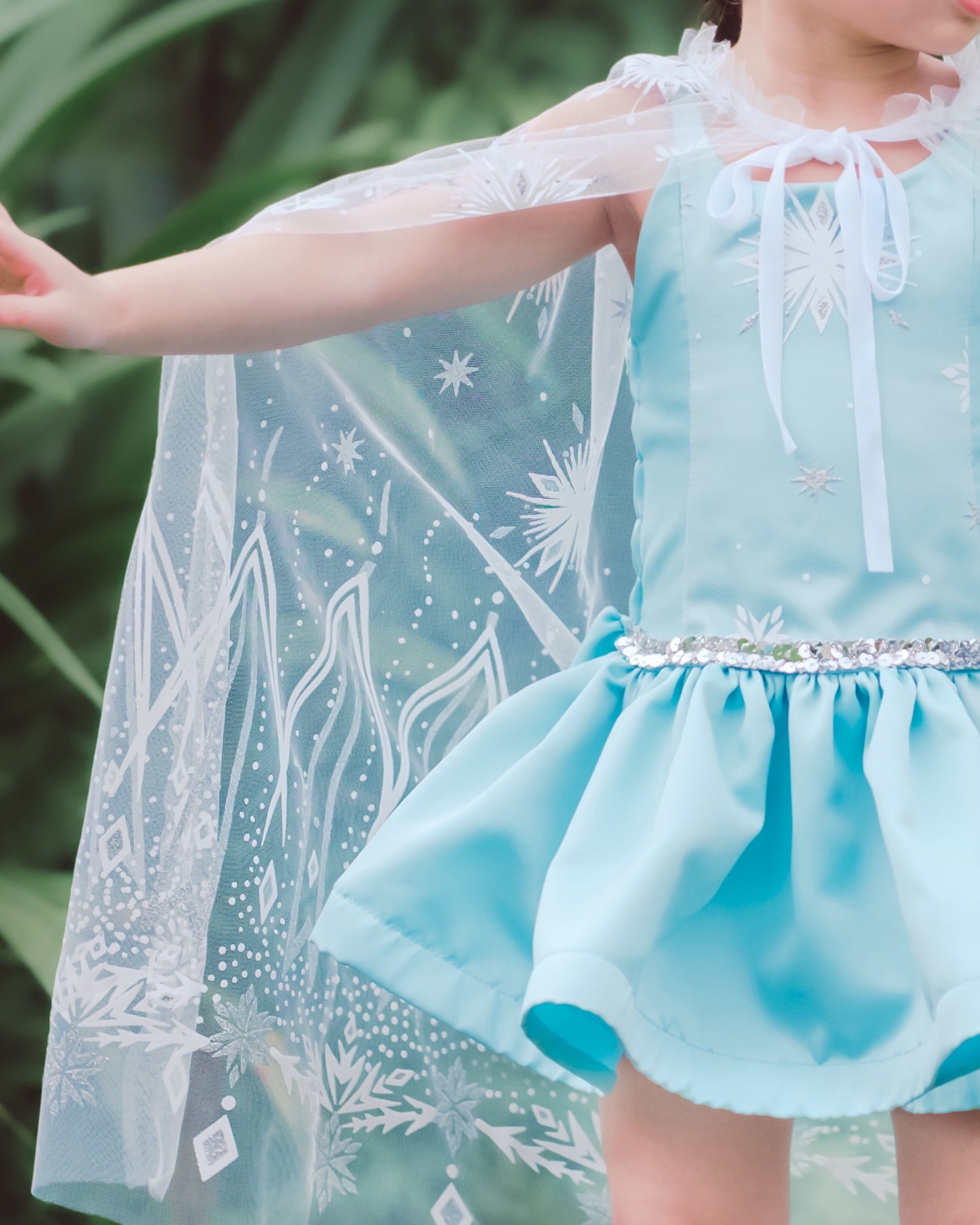 PREORDER Elsa Dress with Cape (4 to 6 weeks)