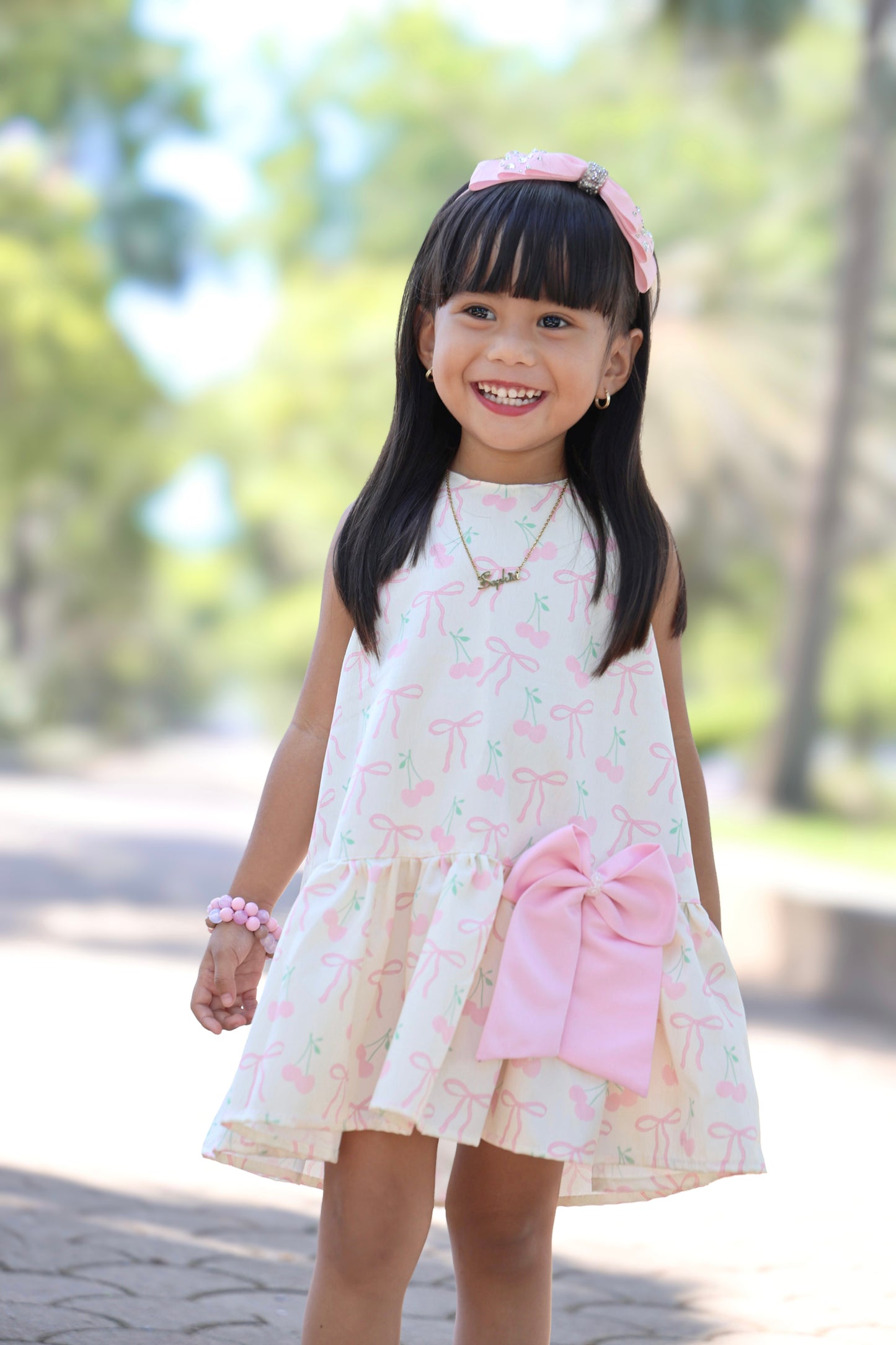 Harper Dress in Dainty Bows (onhand)