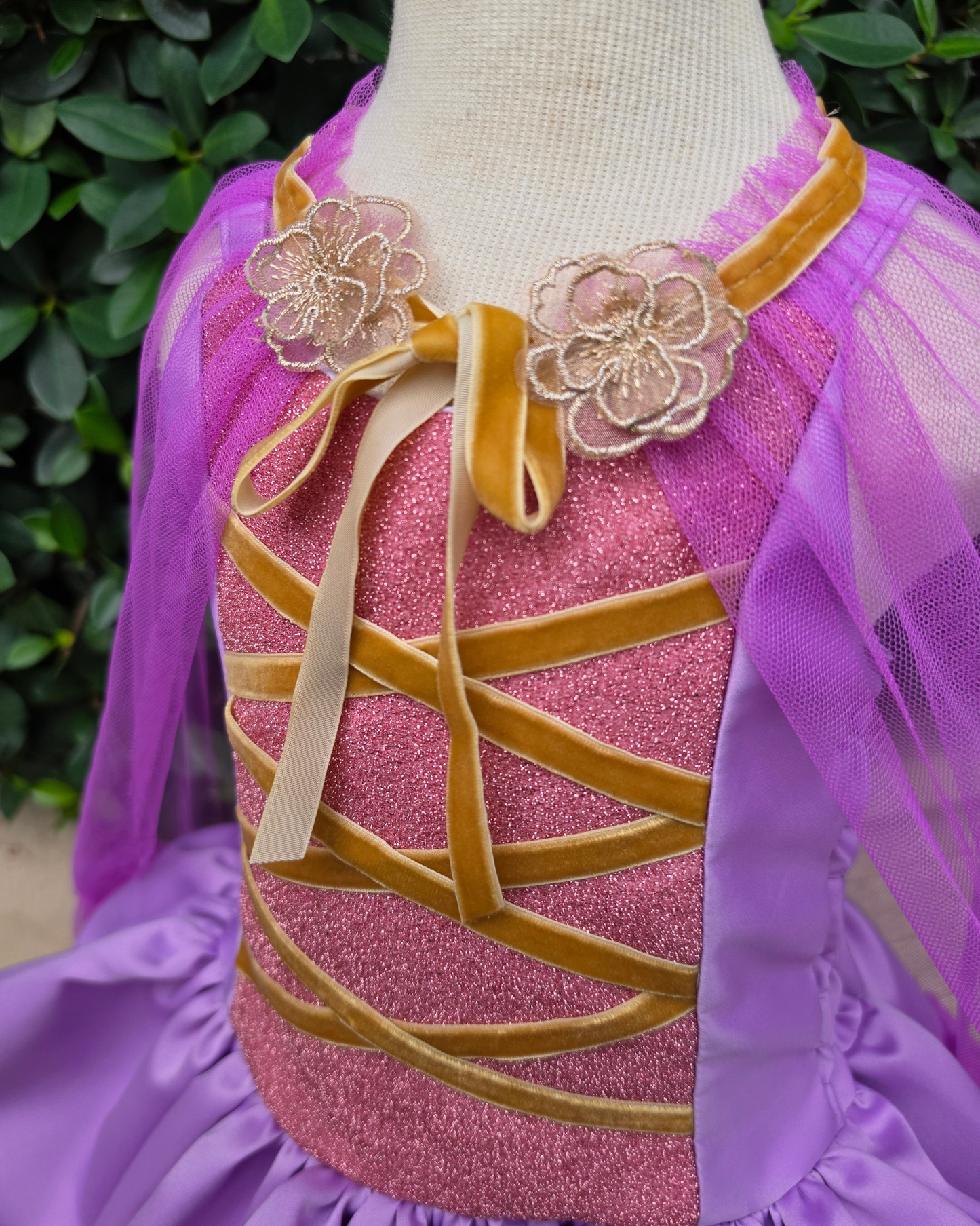 PREORDER Rapunzel Dress with Cape (4 to 6 weeks)