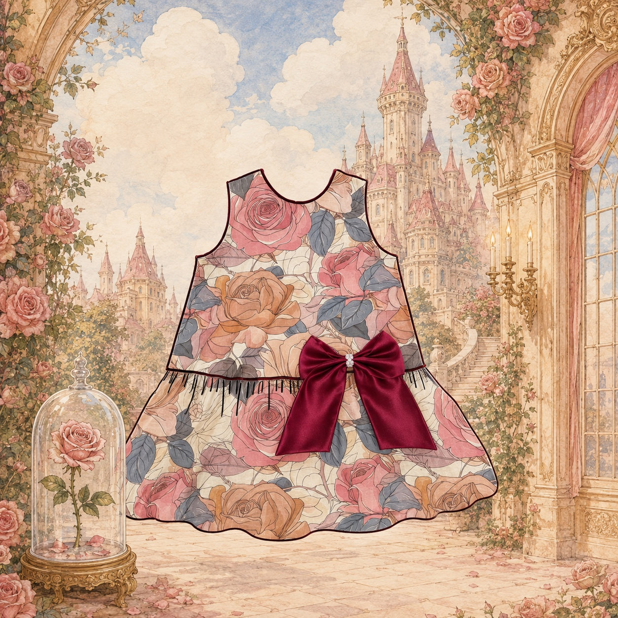 PREORDER Luxe Harper Dress in Enchanted Belle (Shipping in 1 week)