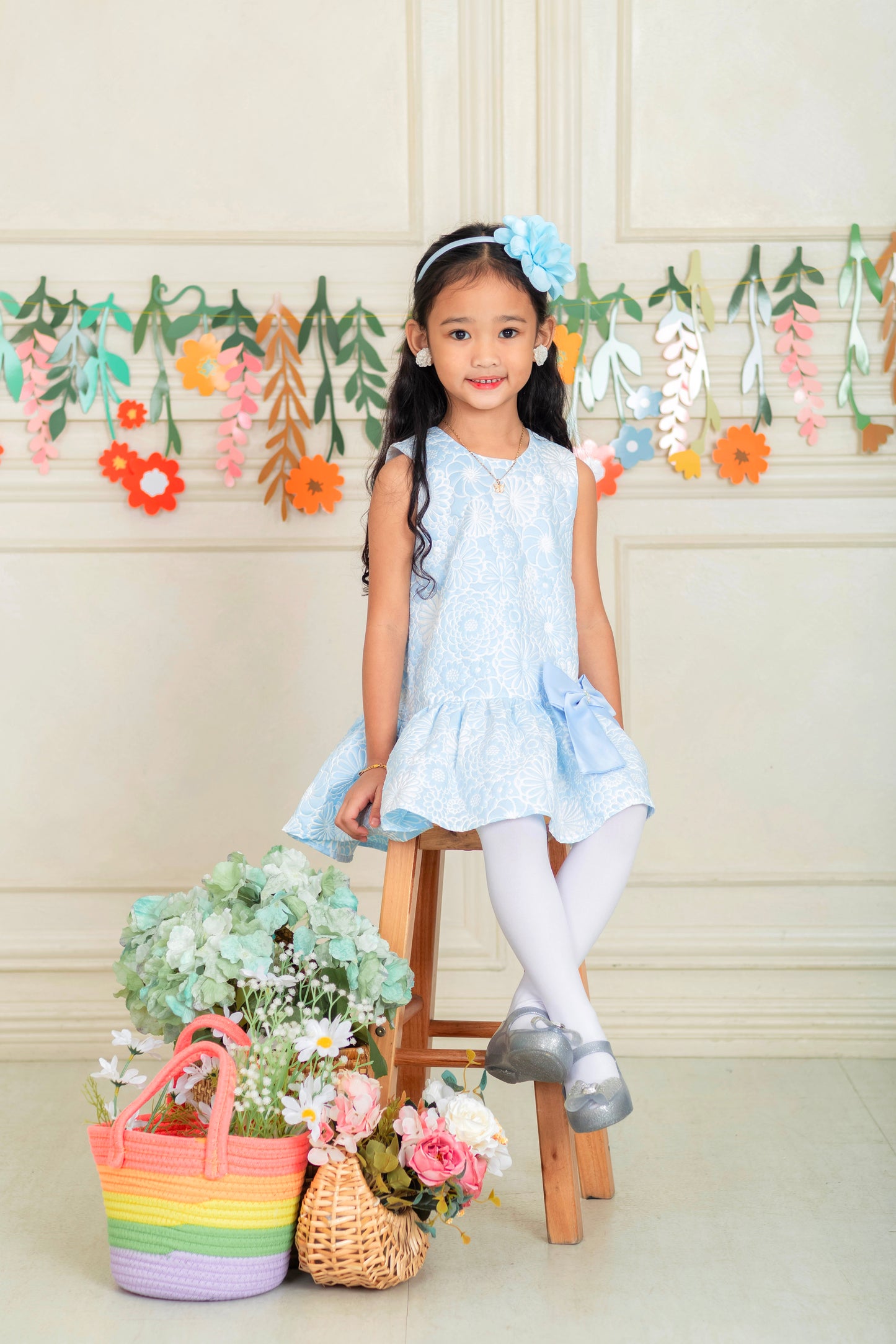 Harper Dress in Powder Blue Rosa