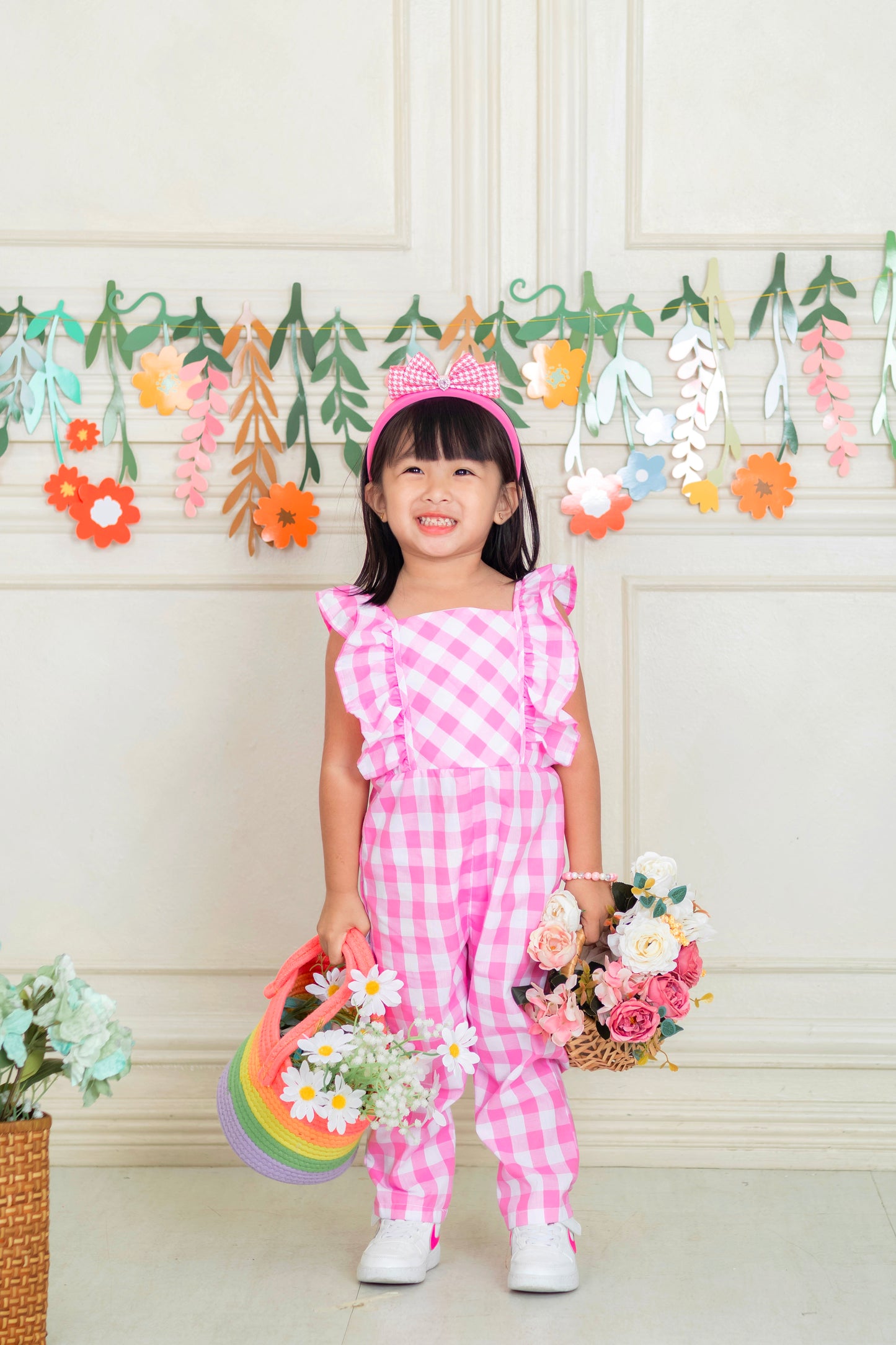 Gabby Romper in Pink Gingham