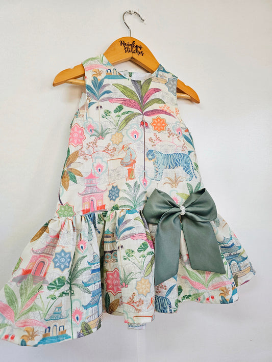 Luxe Harper Dress in Oriental Garden (Exclusive print)