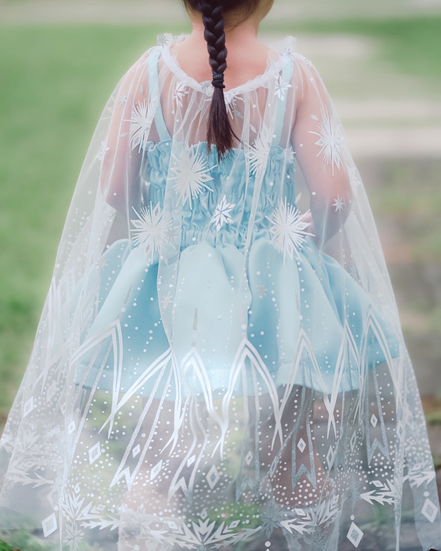 PREORDER Elsa Dress with Cape (4 to 6 weeks)