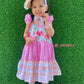Michelle Dress in Pink Blossom