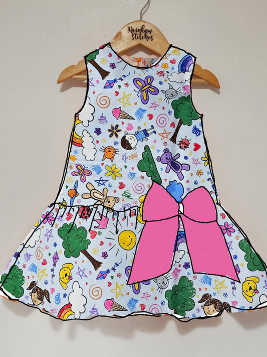 Harper Dress -  Kid's Drawing (Sept 10 shipping)