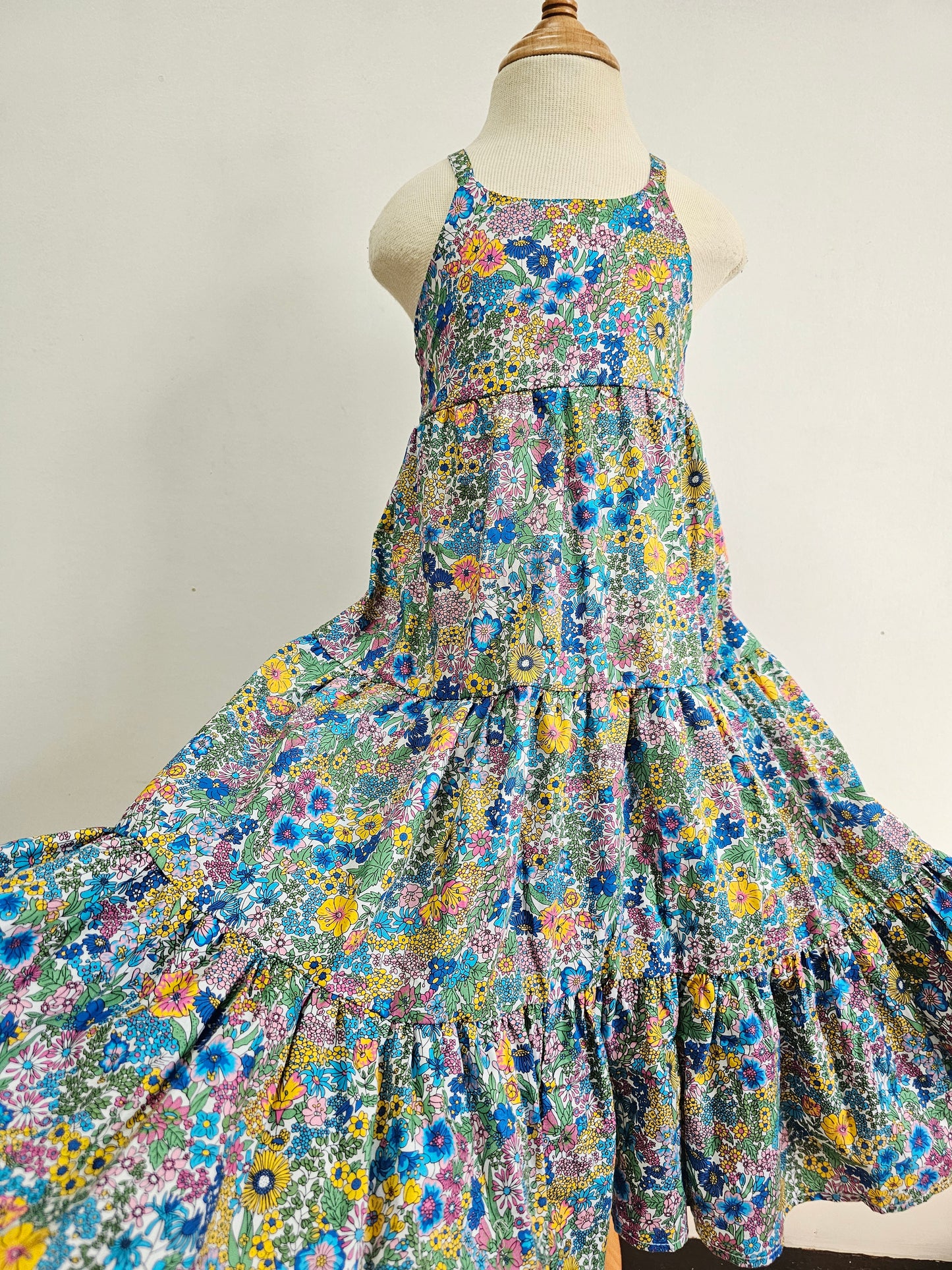 Denise Dress in Blue Meadow