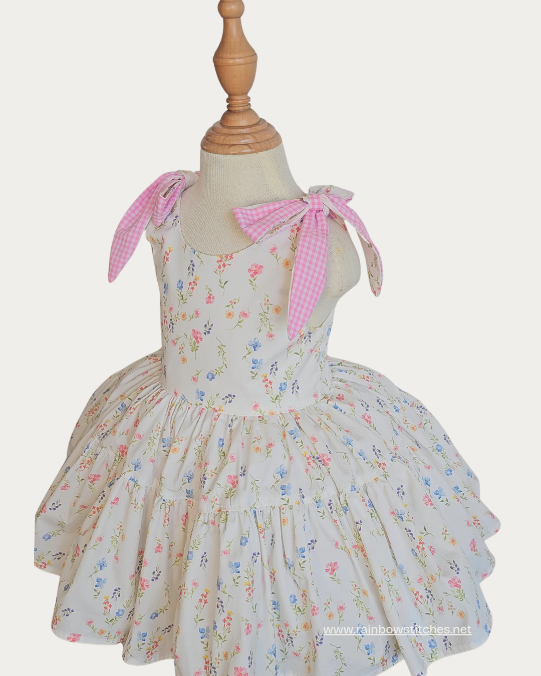 Maxene Dress - Floral and Gingham with petticoat