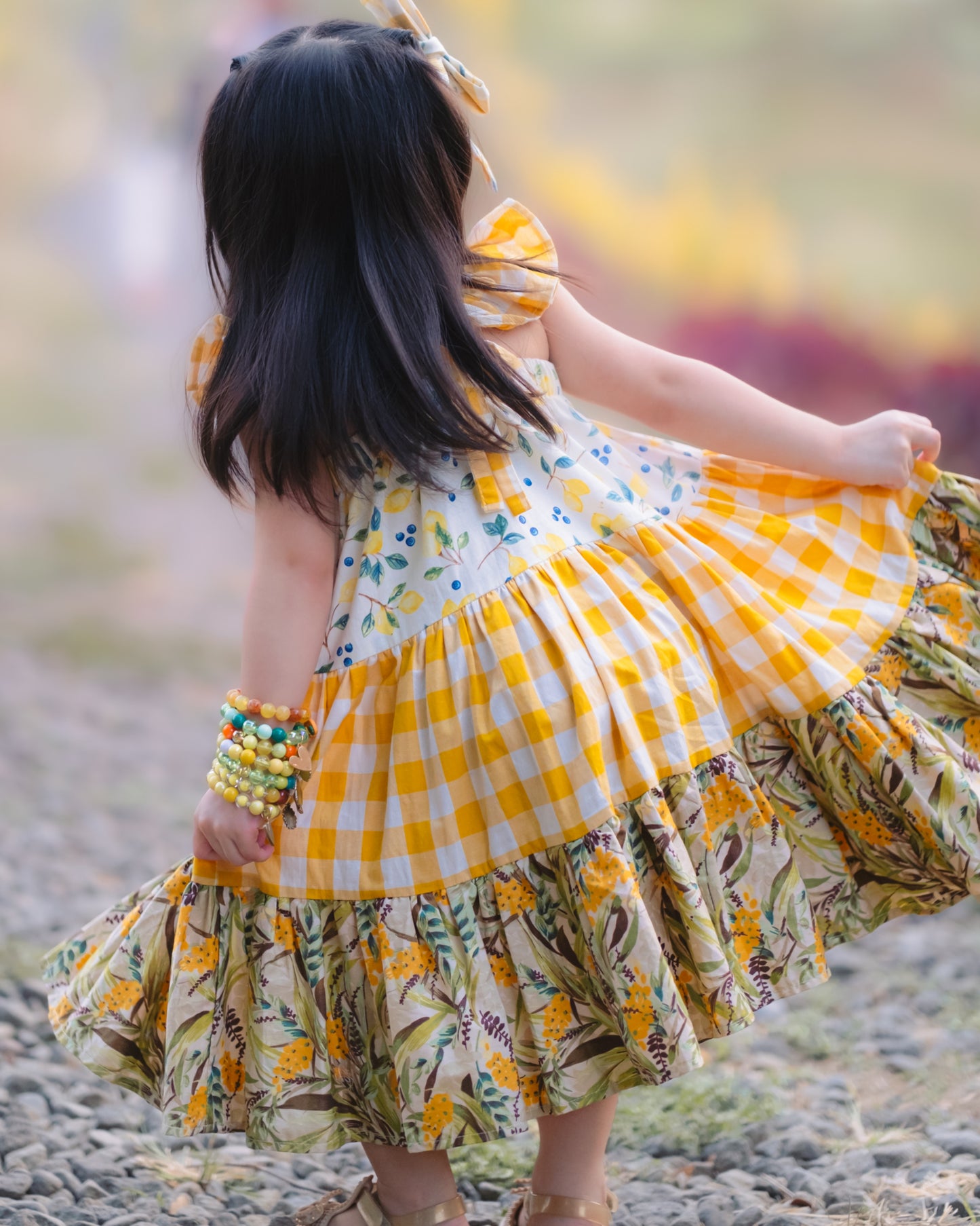 Michelle Dress in Lemon Grove (free headband until supplies last)