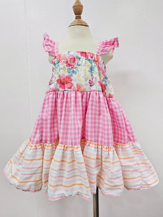 Michelle Dress in Pink Blossom