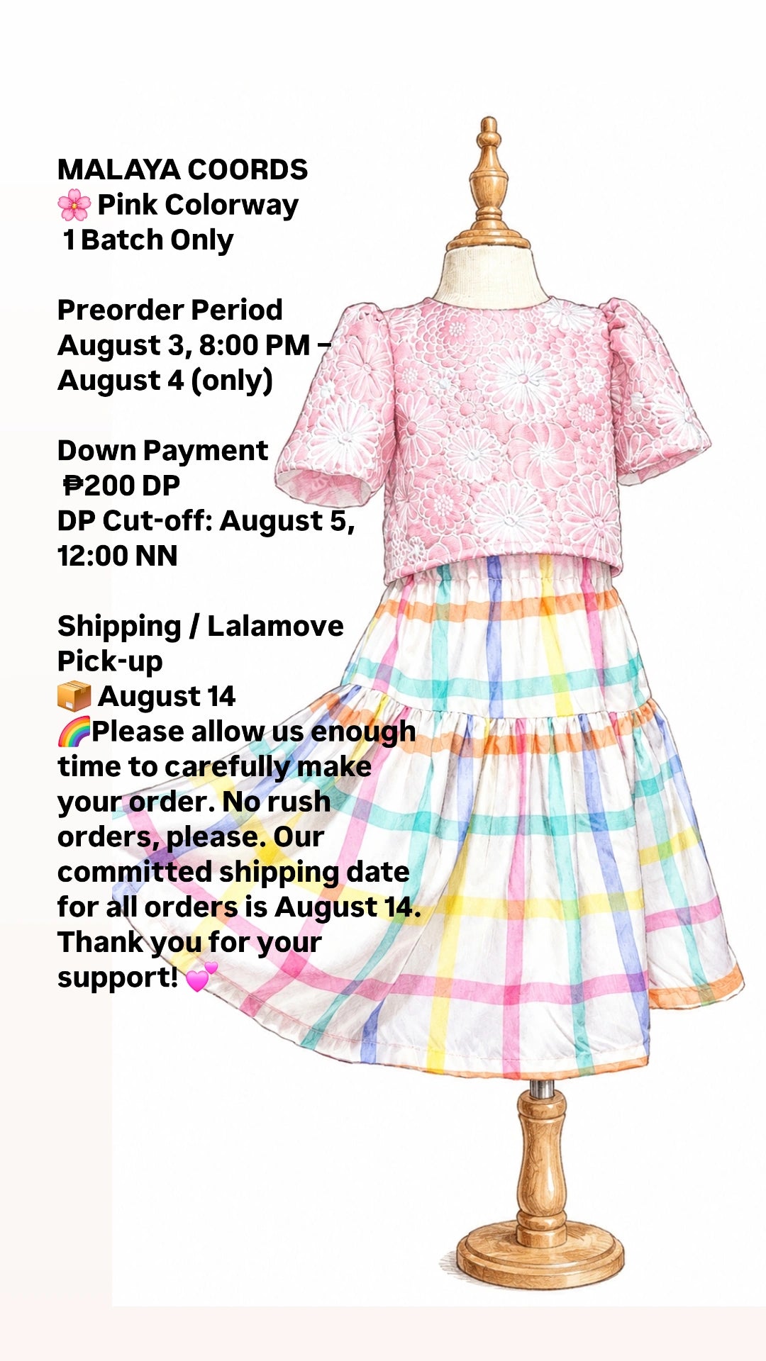 PREORDER Pink Malaya Coords (shipping August 14)