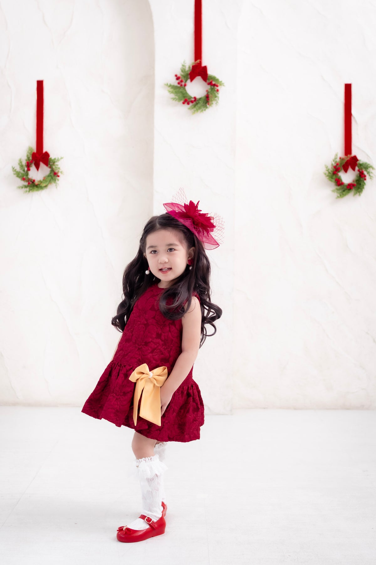 PREORDER Luxe Harper Dress in Red Ruby (shipping in 2-3 weeks)