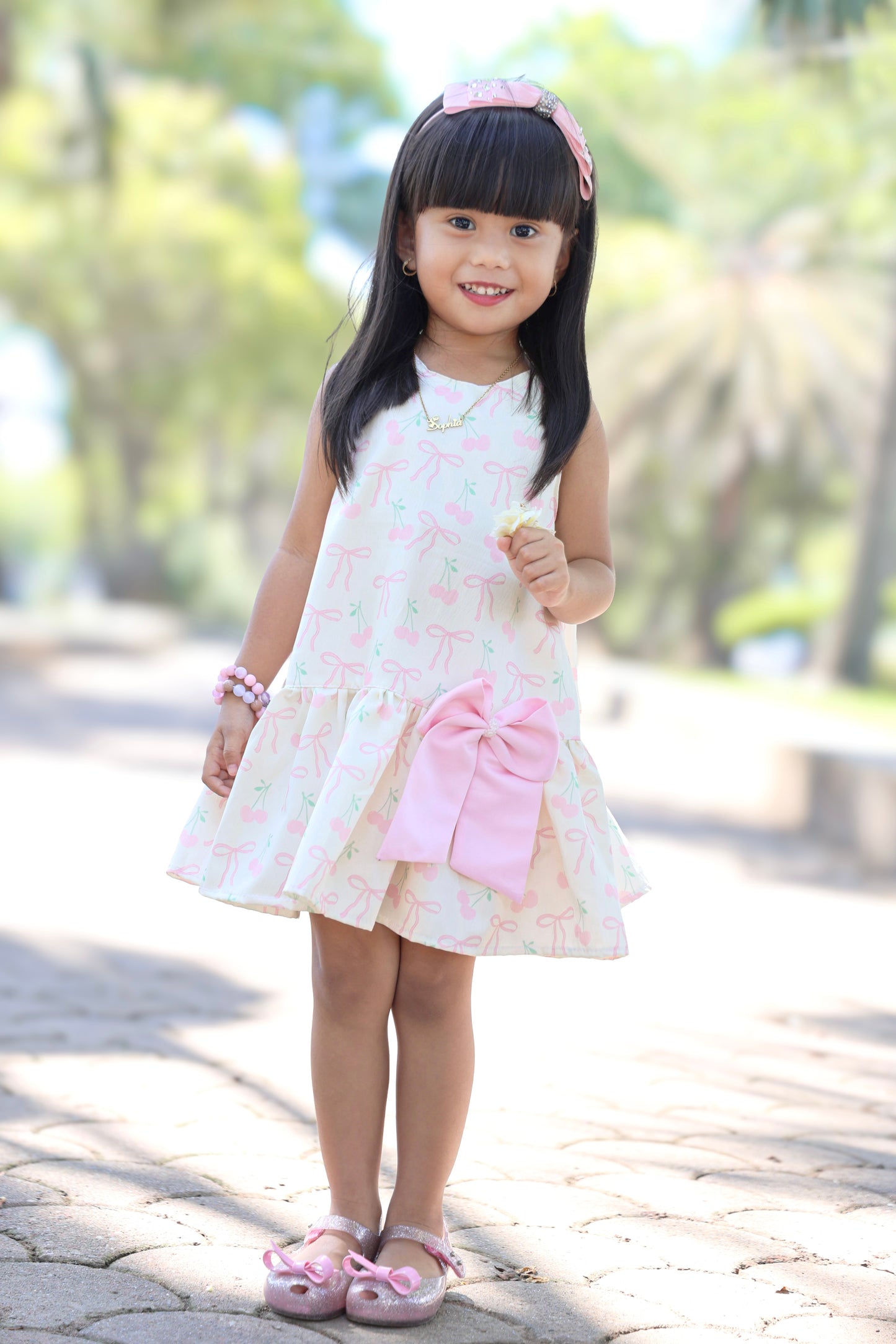Harper Dress in Dainty Bows (onhand)