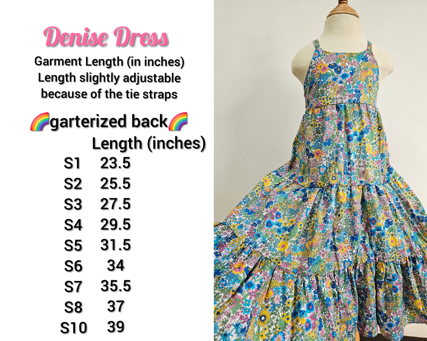 Denise Dress in Blue Meadow