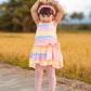 Harper Dress in Pastel Lines