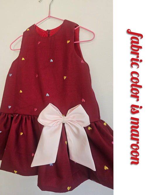 Harper Dress - Vday Maroon