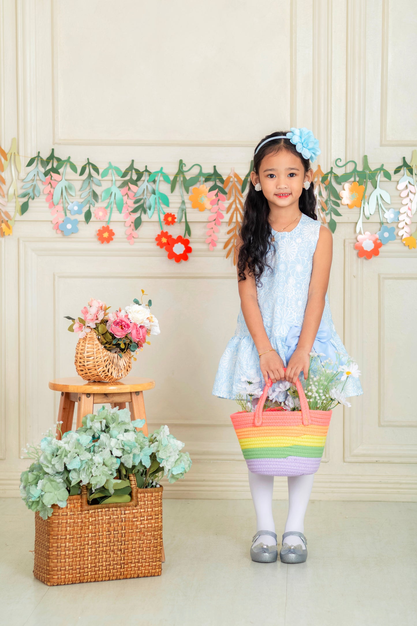 Harper Dress in Powder Blue Rosa